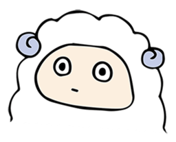Company of a sheep sticker #12446320