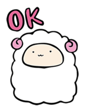 Company of a sheep sticker #12446324