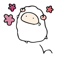 Company of a sheep sticker #12446341