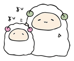Company of a sheep sticker #12446346