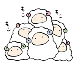 Company of a sheep sticker #12446349