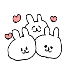 cute rabbit friends sticker #12447490