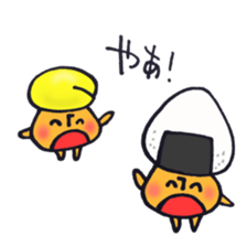 I'll play with Mr. rice-ball mushroom. sticker #12448278