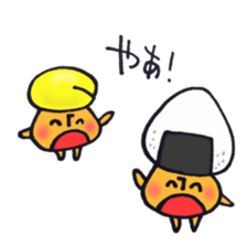 I'll play with Mr. rice-ball mushroom. sticker #12448278