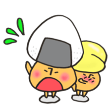 I'll play with Mr. rice-ball mushroom. sticker #12448283