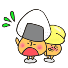 I'll play with Mr. rice-ball mushroom. sticker #12448283