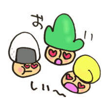 I'll play with Mr. rice-ball mushroom. sticker #12448288