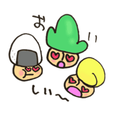 I'll play with Mr. rice-ball mushroom. sticker #12448288