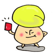 I'll play with Mr. rice-ball mushroom. sticker #12448289