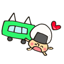 I'll play with Mr. rice-ball mushroom. sticker #12448292