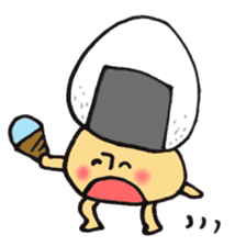 I'll play with Mr. rice-ball mushroom. sticker #12448299