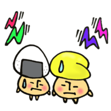 I'll play with Mr. rice-ball mushroom. sticker #12448300