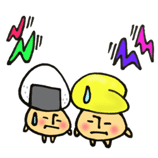 I'll play with Mr. rice-ball mushroom. sticker #12448300