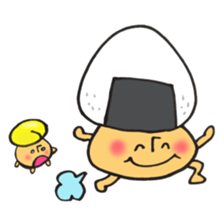 I'll play with Mr. rice-ball mushroom. sticker #12448302
