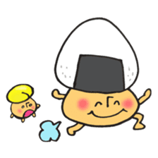 I'll play with Mr. rice-ball mushroom. sticker #12448302