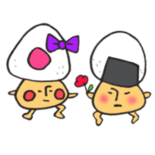 I'll play with Mr. rice-ball mushroom. sticker #12448304