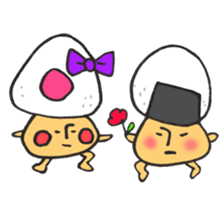 I'll play with Mr. rice-ball mushroom. sticker #12448304