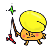 I'll play with Mr. rice-ball mushroom. sticker #12448309