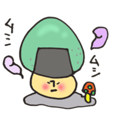 I'll play with Mr. rice-ball mushroom. sticker #12448311