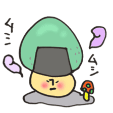 I'll play with Mr. rice-ball mushroom. sticker #12448311