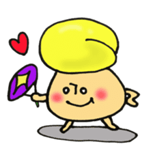 I'll play with Mr. rice-ball mushroom. sticker #12448314