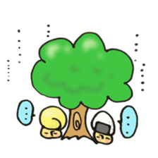 I'll play with Mr. rice-ball mushroom. sticker #12448315