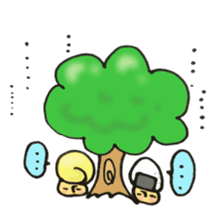 I'll play with Mr. rice-ball mushroom. sticker #12448315