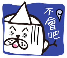 Cute baby ghost:Go out eating!! sticker #12449359