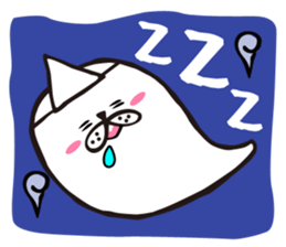 Cute baby ghost:Go out eating!! sticker #12449396