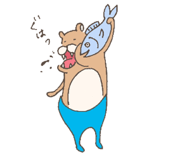 The bear in tights sticker #12449811