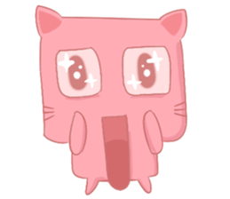 Mischievous Pinky Cat sticker #12450206