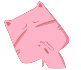 Mischievous Pinky Cat sticker #12450207