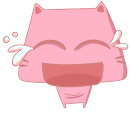 Mischievous Pinky Cat sticker #12450208