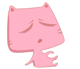 Mischievous Pinky Cat sticker #12450209