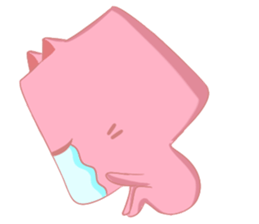 Mischievous Pinky Cat sticker #12450210