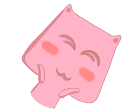 Mischievous Pinky Cat sticker #12450215
