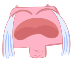 Mischievous Pinky Cat sticker #12450216