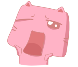 Mischievous Pinky Cat sticker #12450218