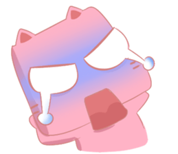 Mischievous Pinky Cat sticker #12450219