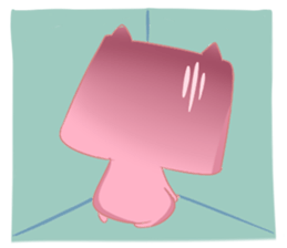 Mischievous Pinky Cat sticker #12450221