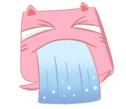 Mischievous Pinky Cat sticker #12450222