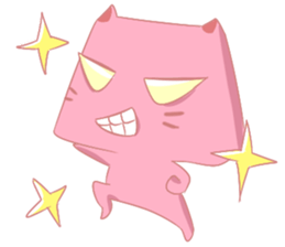 Mischievous Pinky Cat sticker #12450224