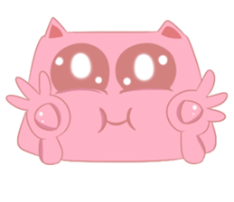 Mischievous Pinky Cat sticker #12450228