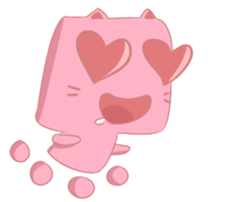 Mischievous Pinky Cat sticker #12450229