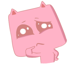 Mischievous Pinky Cat sticker #12450230
