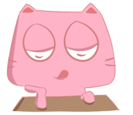 Mischievous Pinky Cat sticker #12450234
