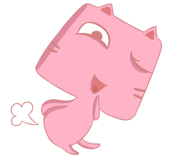 Mischievous Pinky Cat sticker #12450241