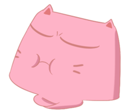 Mischievous Pinky Cat sticker #12450242