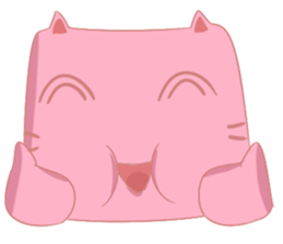 Mischievous Pinky Cat sticker #12450243