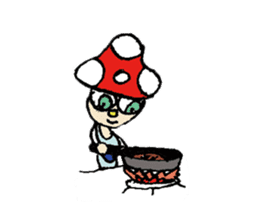 Mushroom boy of life. sticker #12451031